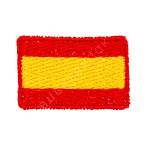 Spanish Flag Fabric Sticker 1,5cm