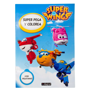 Libros Pega y Colorea Super Wings - 1