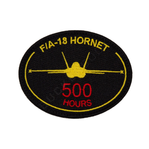 Parche F/A-18 Hornet 500 Hours con Velcro