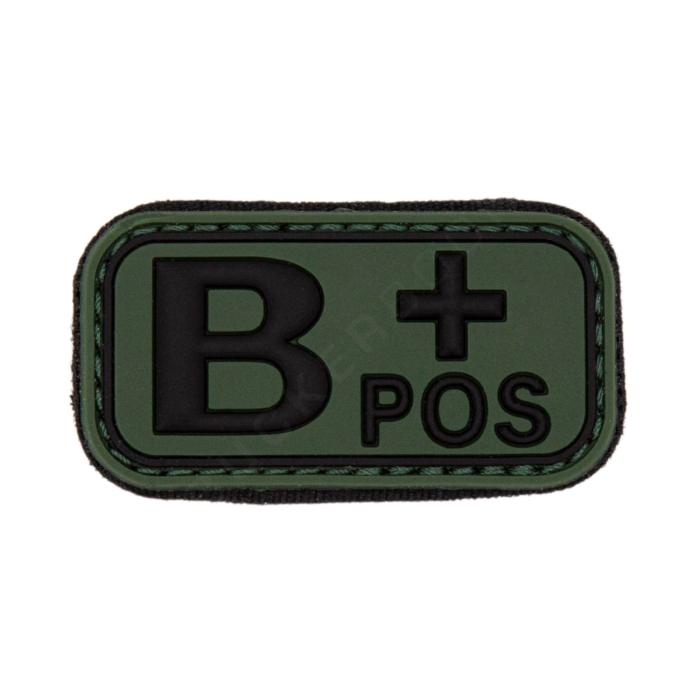 Blood Type B POS PVC Green Patch with Velcro Aviation Patches  BuckerBook €5.00 Fostex