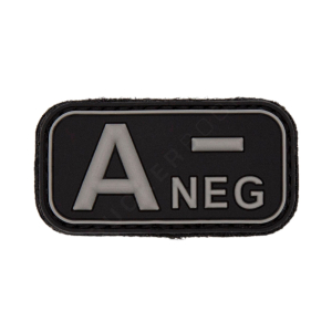 Blood Type A NEG PVC Patch with Velcro