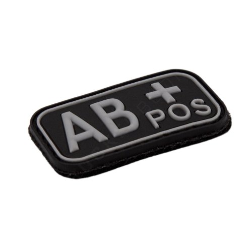 Parche 3D PVC tipo sanguino O+ positivo negro | BuckerBook 2