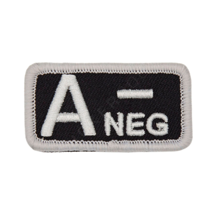 Blood Type A NEG Black Cloth Patch with Velcro Aviation Patches  BuckerBook €5.00 Fostex