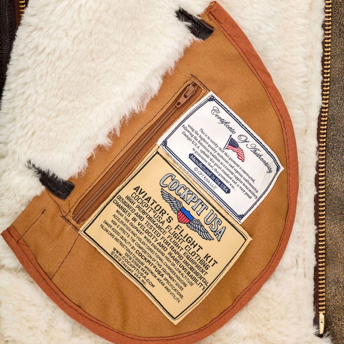 Cazadora Cockpit B-3 Hooded Sheepskin Z203615 Cockpit USA Cazadora de Piloto Hombre