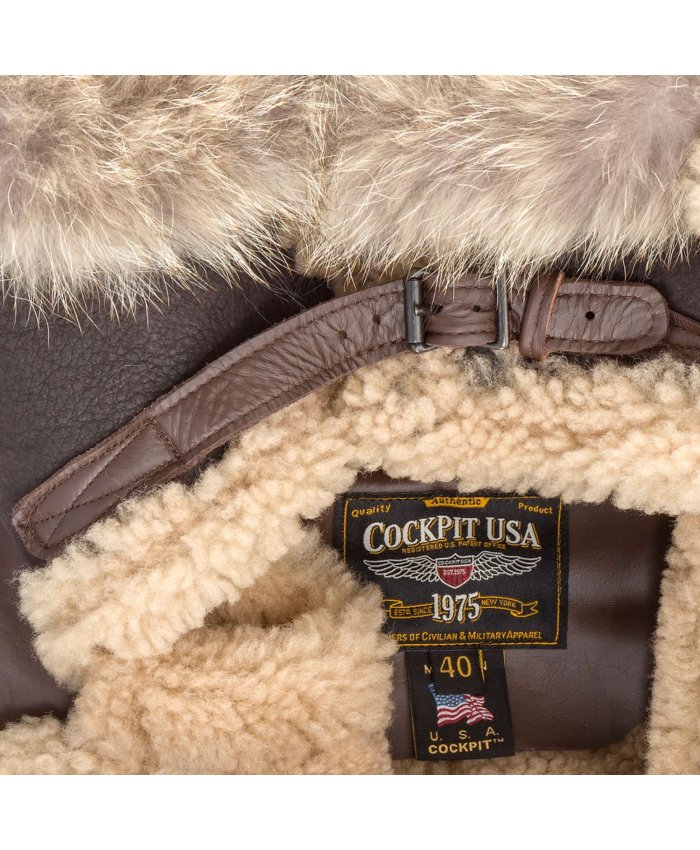 Cazadora Cockpit B-7 Aleutian Sheepskin WWII Parka Z21M035 Cockpit USA Cazadora de Piloto Hombre