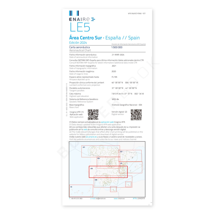 Carta Visual VFR500 ENAIRE 2024 Cartas de Vuelo VFR  BuckerBook 15,75 € Enaire