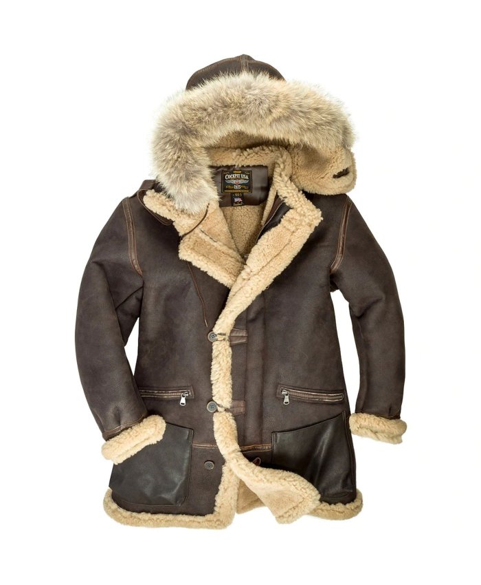 Cazadora Cockpit B-7 Aleutian Sheepskin WWII Parka Z21M035 Cockpit USA Cazadora de Piloto Hombre