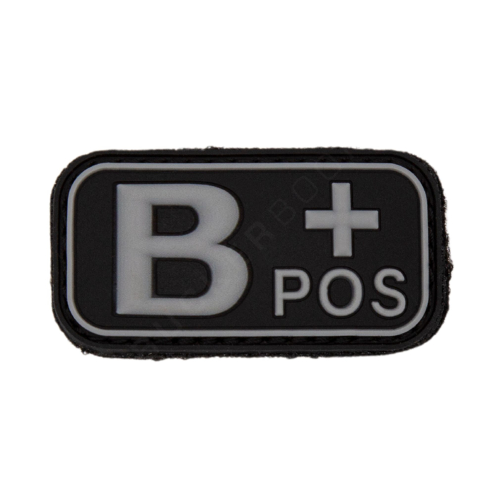 Blood Type B POS PVC Patch with Velcro Aviation Patches  BuckerBook €5.00 Fostex