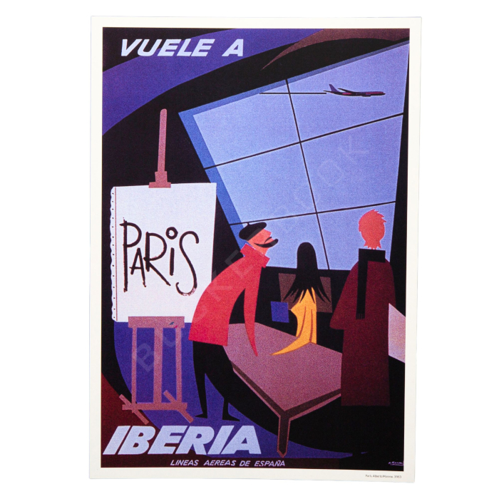 Iberia 1963 Paris Poster Signs  BuckerBook €8.00 BuckerBook Premium