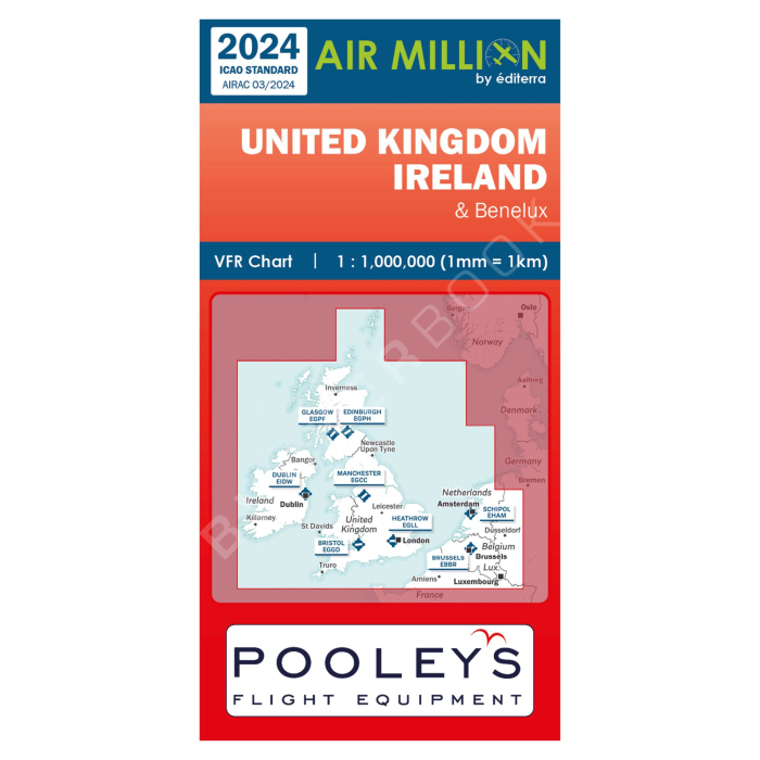 Air Million VFR UK and Ireland 2024 Chart VFR Flight Charts  BuckerBook €21.90 Editerra