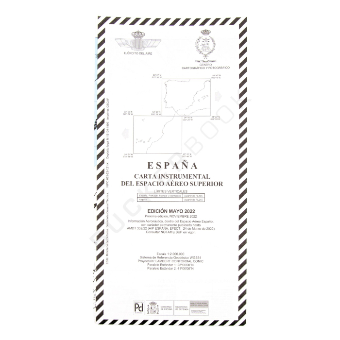 IFR Chart Spain Air Force Superior Airspace IFR Flight Charts  BuckerBook €5.00 Mº Defensa