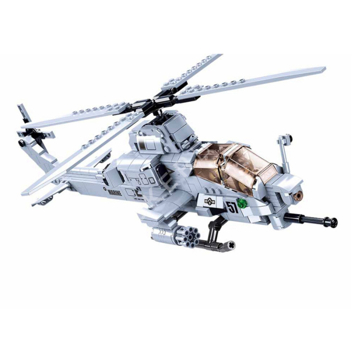 Maqueta AH-1 Helicóptero de Ataque (Bloques 482 pcs) Juguetes de Aviones 6938242957087 BuckerBook 39,90 € Sluban