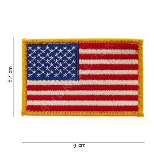 Parche Bandera US Borde Amarillo | BuckerBook