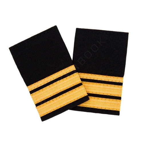 Pilot Epaulettes 2 and 1/2 Gold Bars