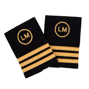 Pilot Epaulettes 3 Gold Bars LM