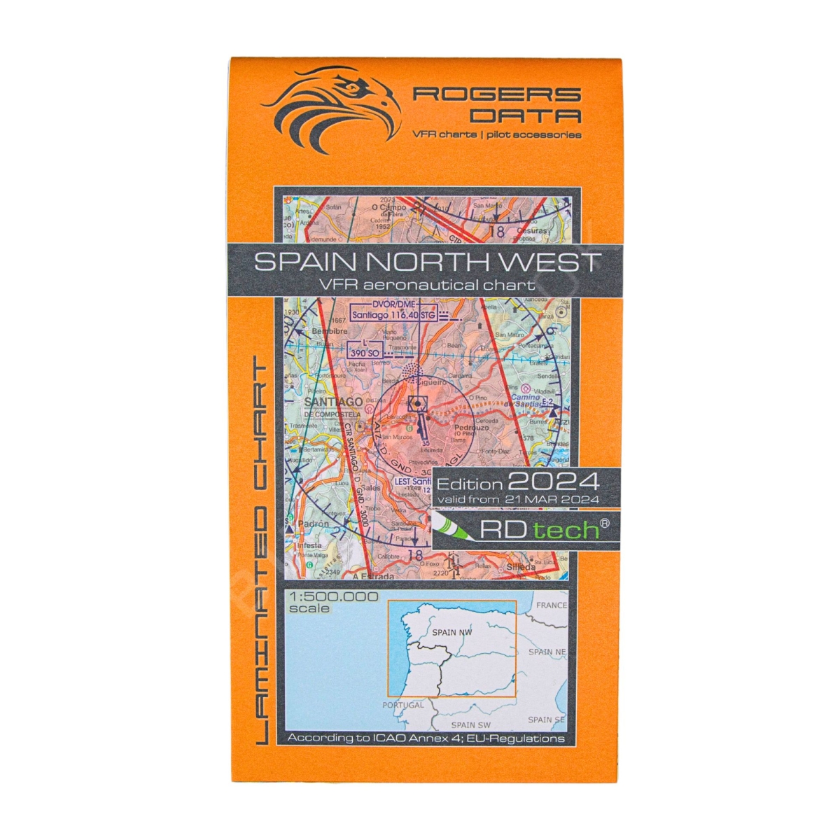 Carta Rogers Data VFR España Noroeste 2024 Cartas de Vuelo VFR 9783990920367 BuckerBook 29,90 € Rogers Data