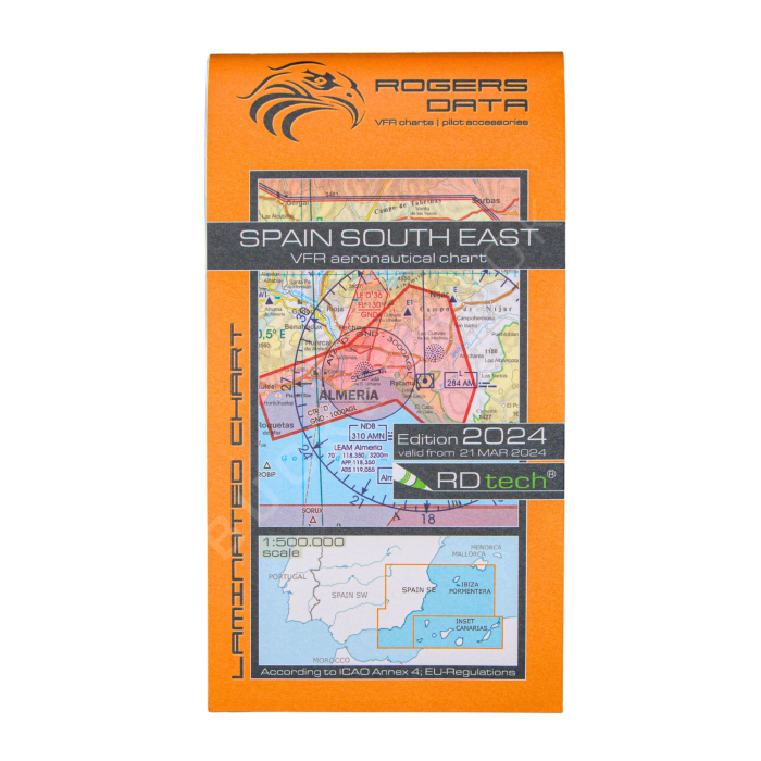 Carta Rogers Data VFR España Sureste 2024 Cartas de Vuelo VFR 9783990920374 BuckerBook 29,90 € Rogers Data