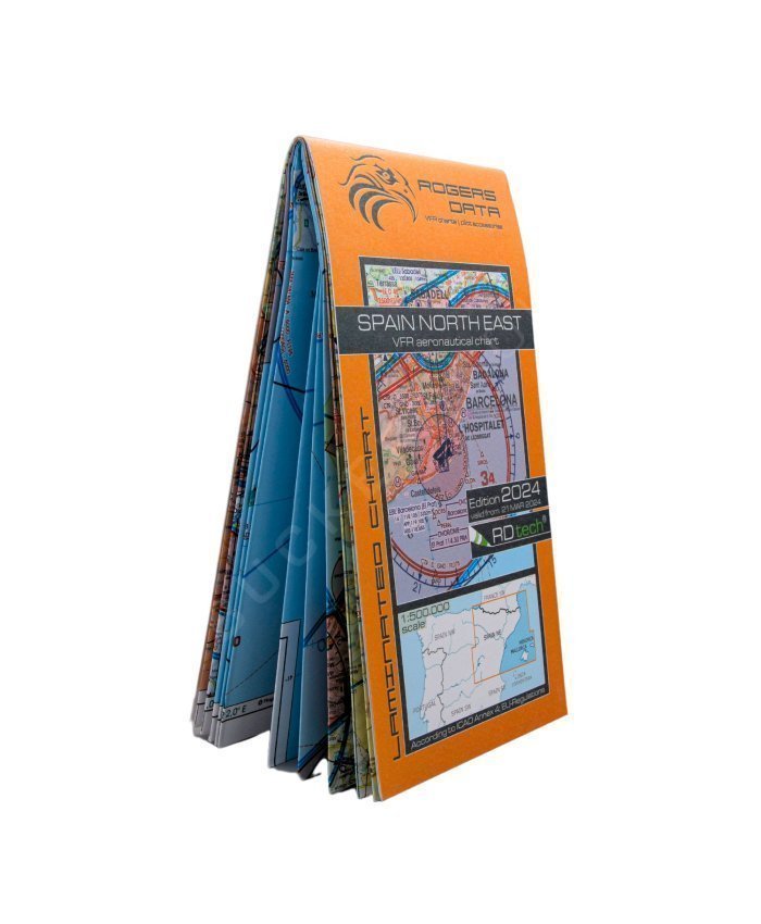Carta Rogers Data VFR España Sureste 2024 Cartas de Vuelo VFR 9783990920374 BuckerBook 29,90 € Rogers Data