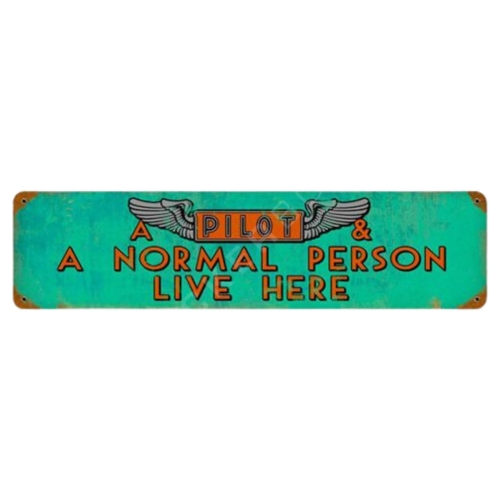 Pilot Normal Person Decorative Sign