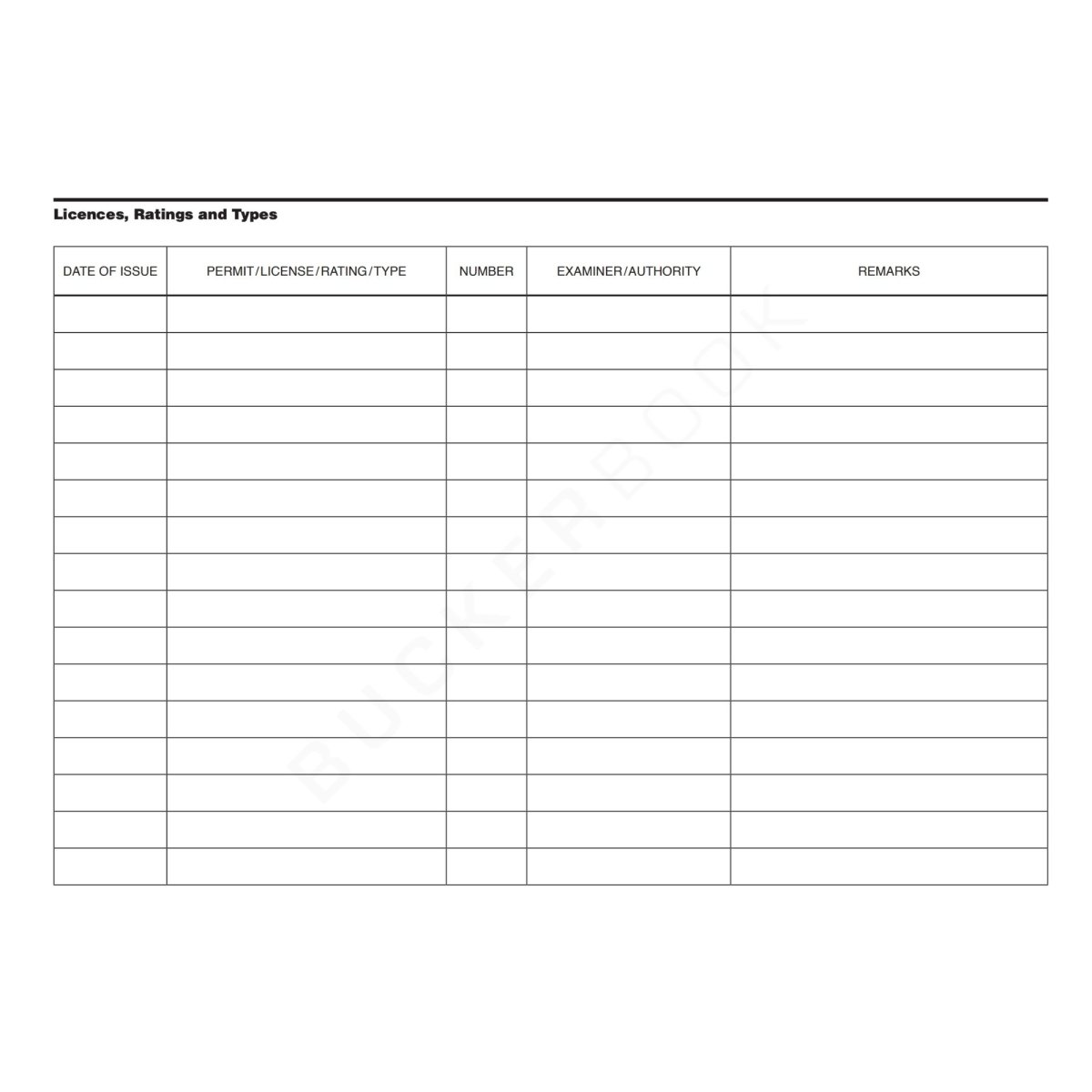 Logbook Piloto The Standard ASA - EASA FCL Logbooks / Diarios de Vuelo 9781619546233 BuckerBook 19,95 € ASA