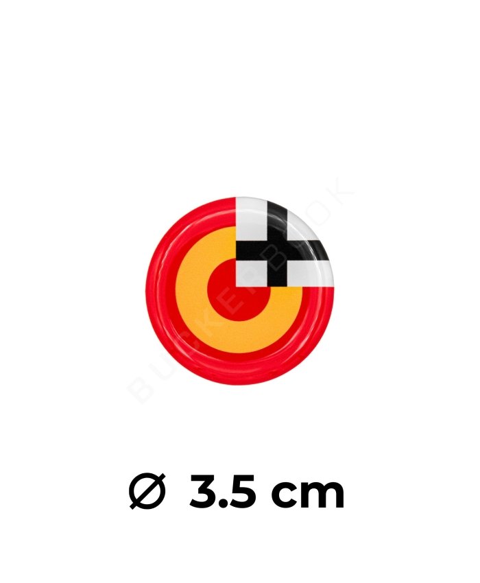 Pegatina Relieve Escarapela España Cruz San Andrés 3.5 cm Pegatinas Aviación  BuckerBook 2,00 € 