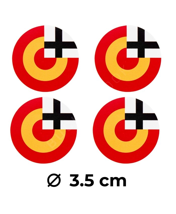 Pegatina Escarapela España Cruz San Andrés 3.5 cm Pegatinas Aviación  BuckerBook 2,00 € 