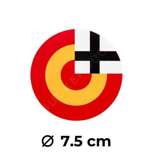 Pegatina Escarapela España Cruz San Andrés 7.5 cm