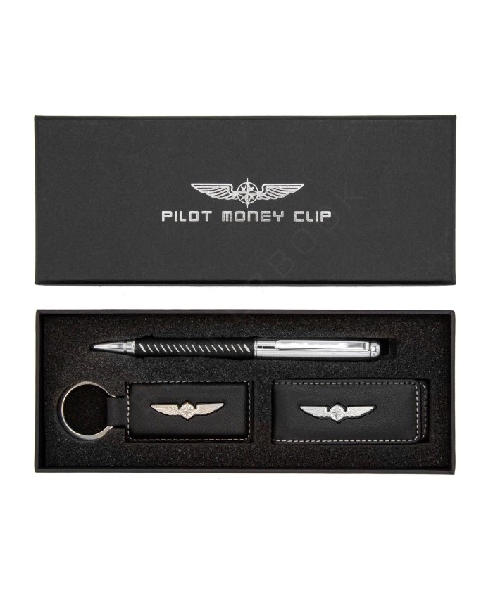 Conjunto Money Clip Set D4P Fundas y Carteras para Licencia de Piloto 1702566268328 BuckerBook 26,90 € Design 4 Pilots
