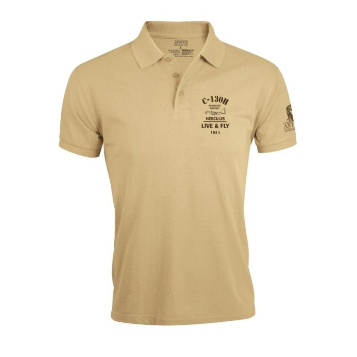 Polo Antonio - Original for Pilots Hercules C-130H Aviation Polo Shirts  BuckerBook €48.95 A O F P