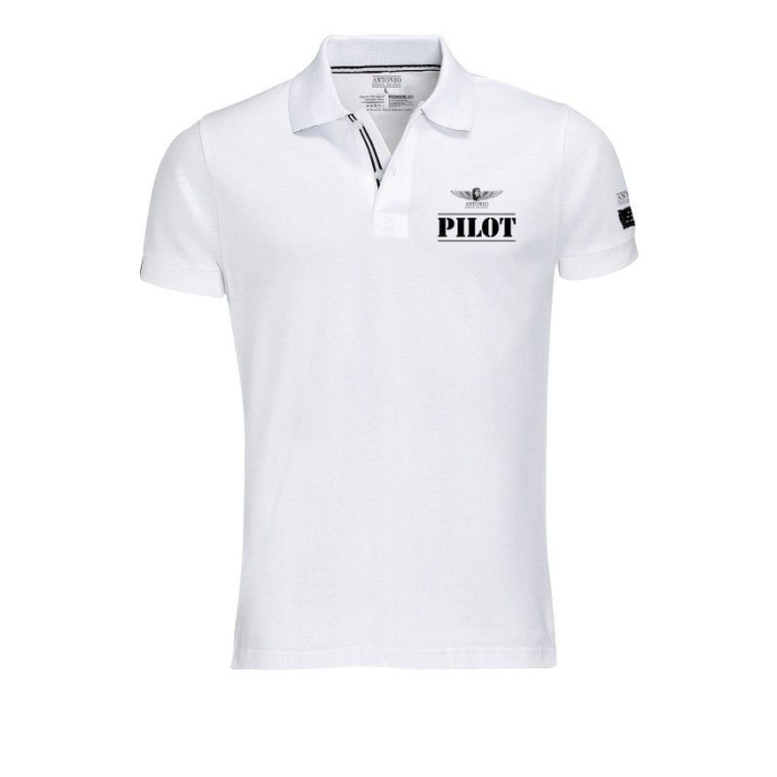 Polo Antonio - Original para Pilotos Blanco Polos Aviación  BuckerBook 48,95 € A O F P