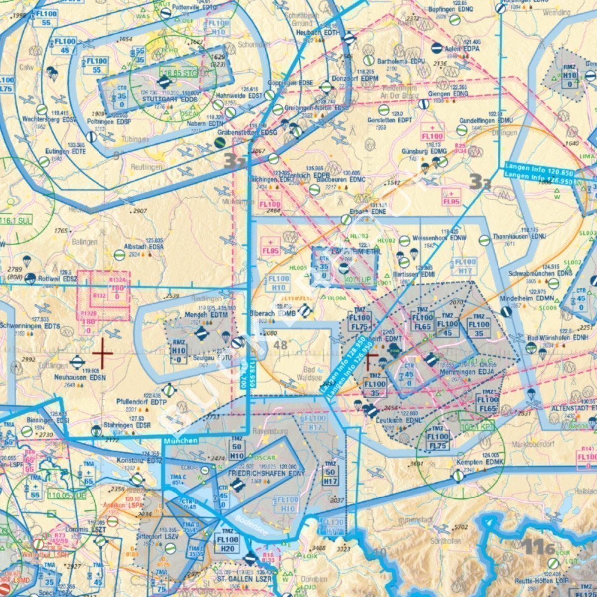 Carta Air Million VFR Europa Central 2025 Cartas de Vuelo VFR  BuckerBook 24,50 € Editerra