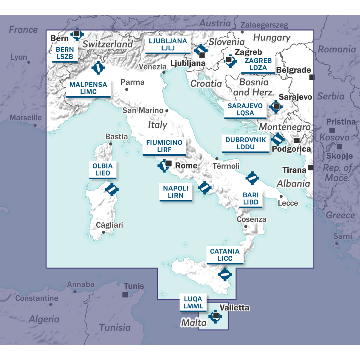 Carta Air Million VFR Italia 2025 Cartas de Vuelo VFR  BuckerBook 24,50 € Editerra