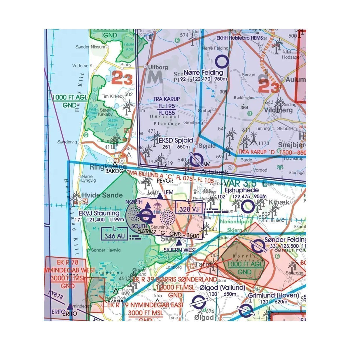 Carta Rogers Data VFR Dinamarca 2025 Cartas de Vuelo VFR 1758099854217 BuckerBook 24,90 € Rogers Data
