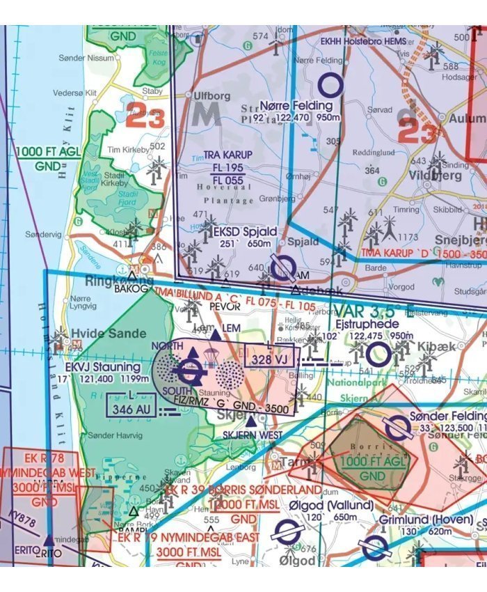 Carta Rogers Data VFR Dinamarca 2025 Cartas de Vuelo VFR 1758099854217 BuckerBook 24,90 € Rogers Data