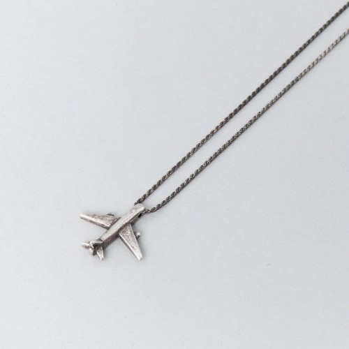 Colgante Avión Plata Oxidada FLEVEL v1 | Joyería Aviación Unisex 2