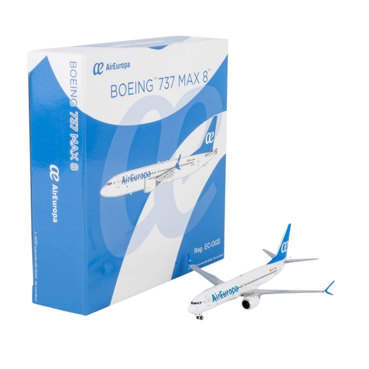 Maqueta Boeing B737 MAX 8 Air Europa EC-OGS 1/400
