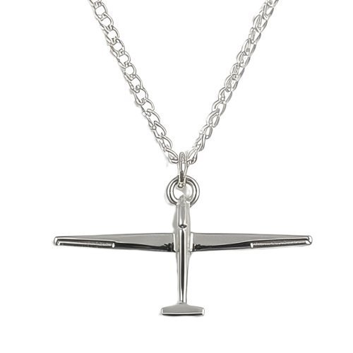 Colgante de Plata Glider - Joyería de Aviación Elegante