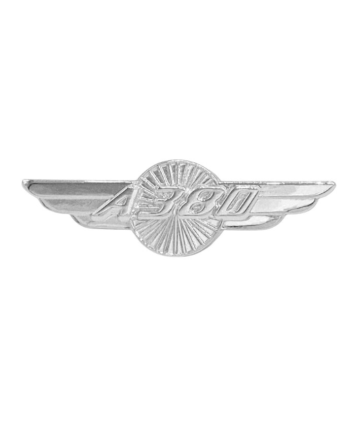 Pin Alas Airbus A380 Plateado