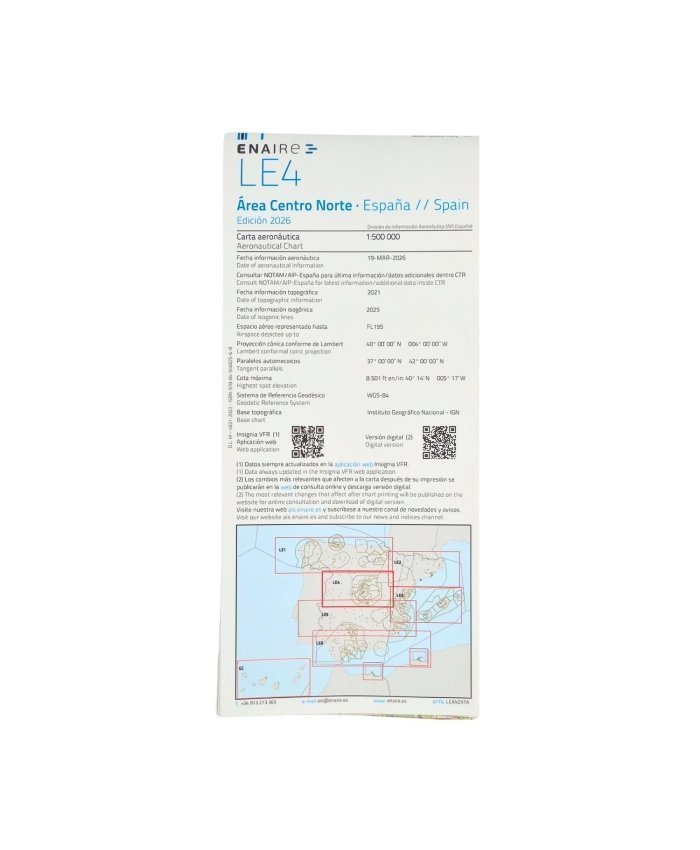 Carta Visual VFR500 ENAIRE 2026 Cartas de Vuelo VFR  BuckerBook 15,75 € Enaire