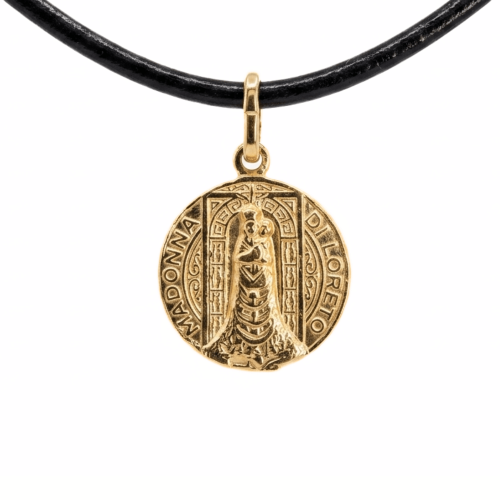 Virgin of Loreto Medal Leather Pendant | Bucker Book 2