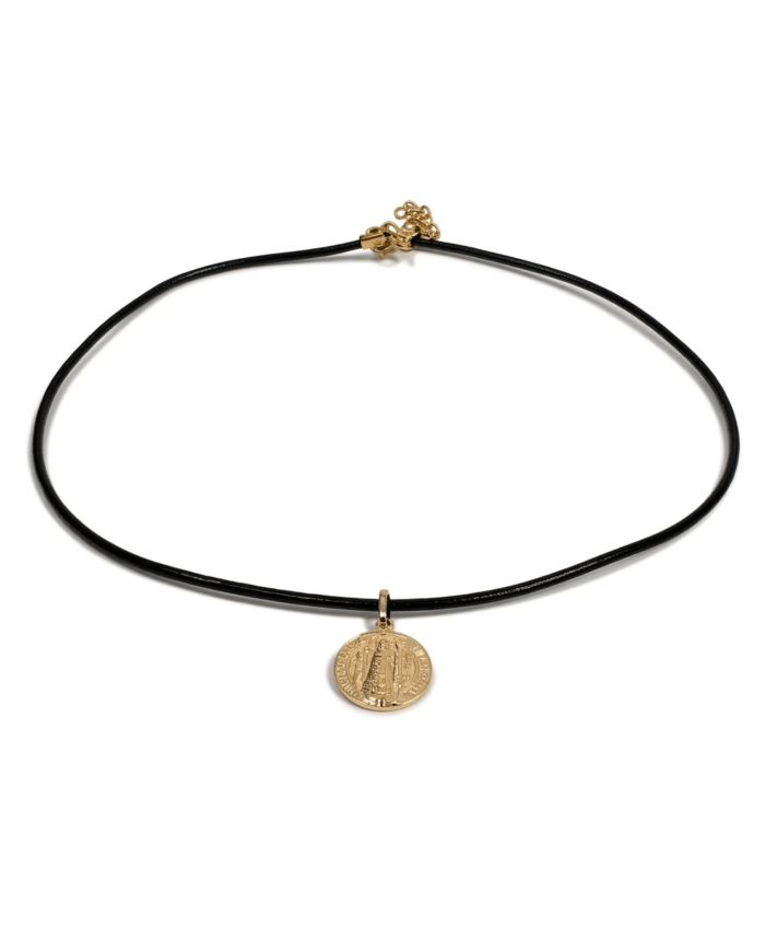 Virgin of Loreto Medal Leather Pendant Aviation Necklaces & Bracelets 1786693012030 BuckerBook €29.90 