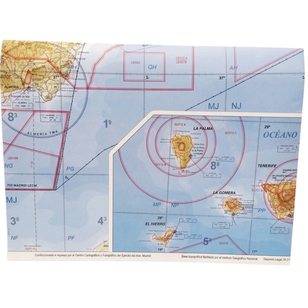 VFR Map MºDefence 1:1.000.000 East VFR Flight Charts 1706044959166 BuckerBook €5.00 Mº Defensa