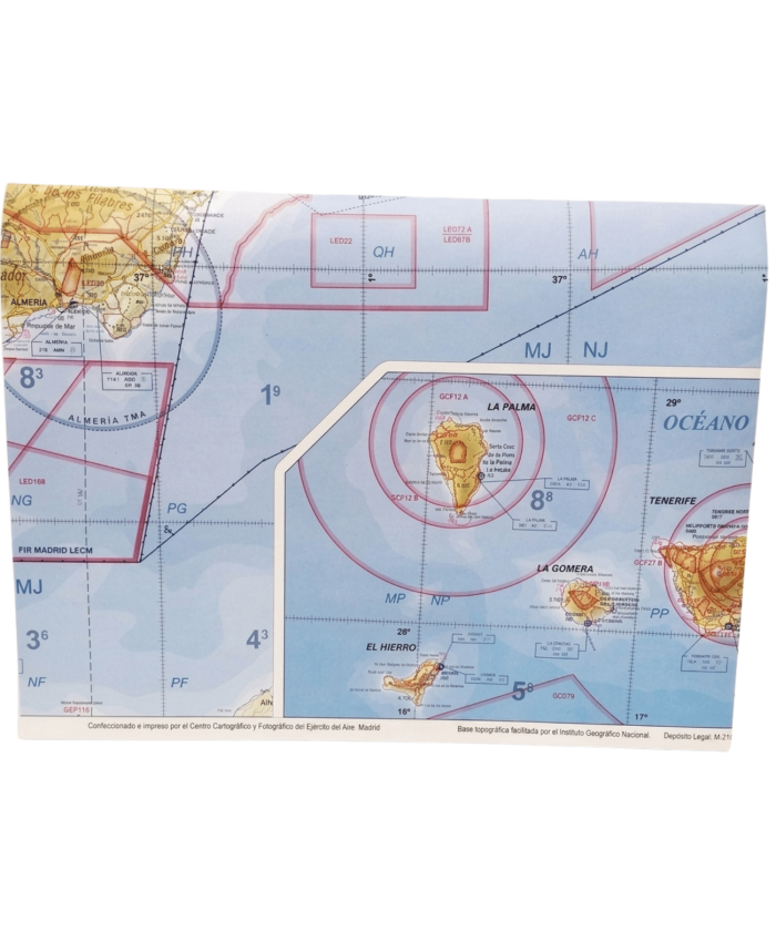 VFR Map MºDefence 1:1.000.000 East VFR Flight Charts 1706044959166 BuckerBook €5.00 Mº Defensa