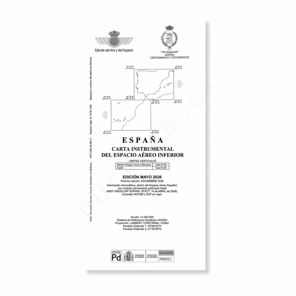 Carta IFR España Espacio Inferior Ejército del Aire Cartas de Vuelo IFR 1706044549381 BuckerBook 5,00 € Mº Defensa