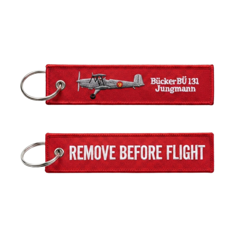 llavero bucker jungmann, llavero bu 131 jungmann, llavero avion historico, llavero remove before flight rojo, llavero avioneta c