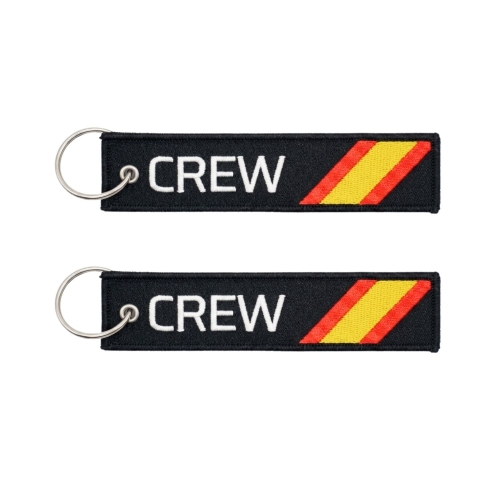 Crew Spain Flag RBF Keyring
