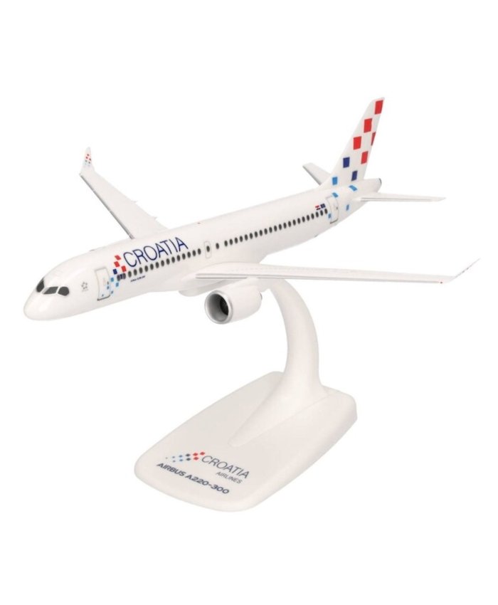 Croatia Airlines "Zagreb" Airbus A220-300 9A-CAE 1/200 Model