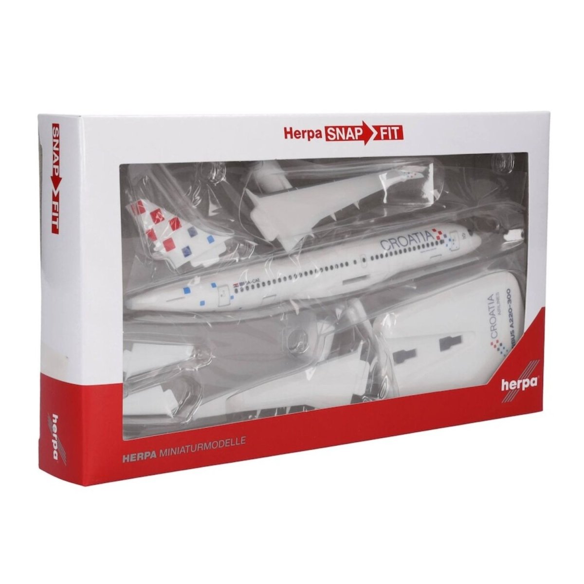 Croatia Airlines "Zagreb" Airbus A220-300 9A-CAE 1/200 Model