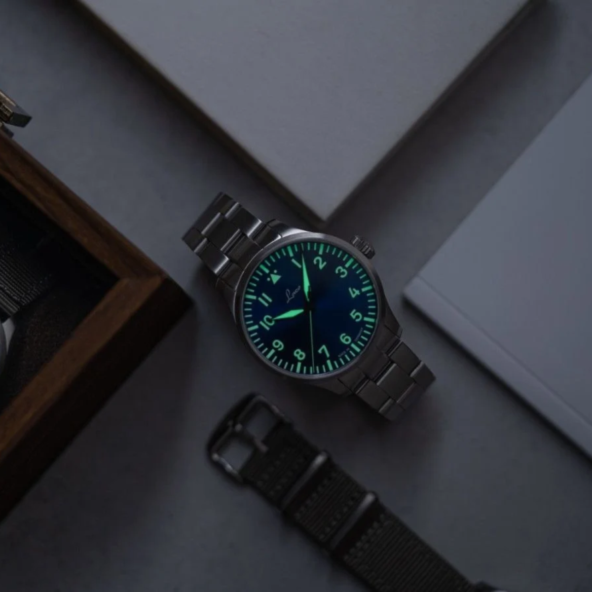 Reloj Laco Augsburg Blau Stunde MB Relojes de Pulsera 1793008322548 BuckerBook 440,00 € Laco