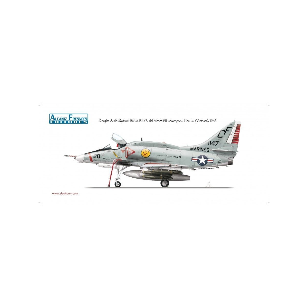 Douglas A-4E Skyhawk Profile Poster Airplane Posters  BuckerBook €1.50 